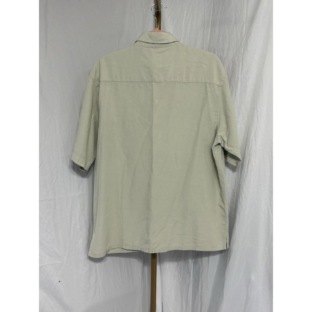 Puritan men's button down Short Sleeve shirt size M (38/40) beige - Picture 3 of 13